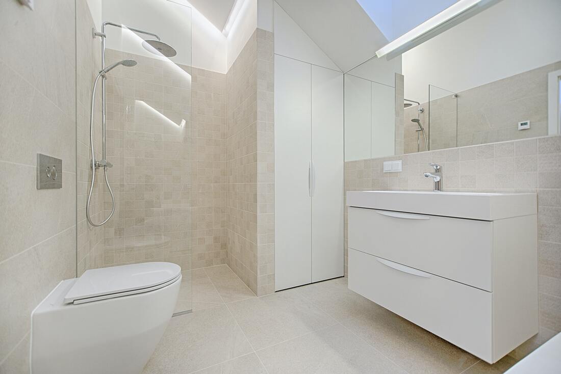 Wet room professionally installed by bathroom fitters